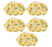 Abaodam Reusable and Covers 5pcs Sourdough Jar Cloth Starter Bread Breathable Polyester Cotton Fermentation Bowl Lids Dustproof Protection for Bread Rising Pickling Jars