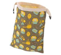 Abaodam Reusable Beeswax Bread Bag with Buckle, Large Capacity Cotton Loaf Storage Pouch for Picnic and Room Temperature Proofing