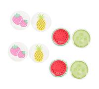 Abaodam Reusable Cooling Gel Eye Pads 8pcs Set with Fruit Pattern Pvc Cold Compress Eye Masks for Travel, Office, and Outdoor Use, Multi-function Wear-resistant Sleep Accessories