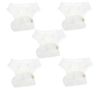 Abaodam Reusable Cotton Baby Diapers Soft Breathable Cloth Nappy Pants 5pcs Leak Prevention for Newborns 0-3 Months for Nighttime Use
