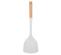 Abaodam Reusable Handle Kitchen Coating Wok Spatula Soft Silicone with Wooden Flat Design Easy Cooking and Stirring and for Frying and Everyday Kitchen Use