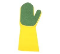 Abaodam Reusable Household Cleaning Glove for Kitchen and Dishwashing Non-slip Latex Material with Marigold Yellow-green Design Single Right-hand Glove for Multi-purpose Washing and