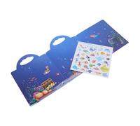 Abaodam Reusable Ocean Scene DIY Sticker Book with Animal Stickers for Early Learning and Parent-interaction Removable and Non-sticky Design