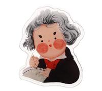 Abaodam Reusable Plastic Music Sheet Clip Cartoon Music Paper Holder Small Piano Practice Score Clip for Violin and Guzheng with Beethoven Design and Students