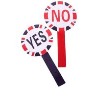 Abaodam Reusable Yes No Handheld Voting Paddle Double-Sided 15x30cm Erasable Foam Board Teacher Judging Board for Classroom and Event Decision Making, 2pcs Set Random Color