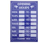 Abaodam Rewritable Opening Signs Stickers Self-adhesive Sun Proof Pvc Business Hours Adhesive Hour Signs for Bakery Shop