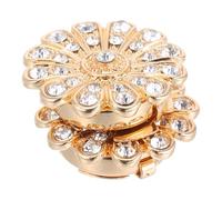 Abaodam Rhinestone Button Covers Cufflinks for Women Shirts, Gold Metal Decorative Shirt Button Accessories, Luxury DIY Embellished Cuff Links for Formal and Casual Wear