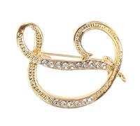 Abaodam Rhinestone Initial Brooch Pin Letter D Elegant Metal Lapel Pin for Women Suits Dresses Bags Versatile Fashion Accessory for Business Meetings Parties Weddings