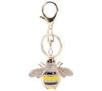 Abaodam Rhinestone Little Bee Keychain, Sparkling Bumblebee Key Ring Accessory, Cute Car Bag Charm Charm for Handbag and Backpack