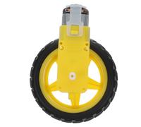 Abaodam Robot Car Making Kit Dc Gear Motor and Rubber Tire Wheel Set for DIY Electric Building Model Car Replacement Wheels for and Smart Robot Chassis