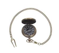 Abaodam Roman Numeral Watch Bridegroom Pocket Watch with Chain Clock Chain Dark Brown