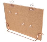 Abaodam Rose Gold A4 Cork Bulletin Board with Stand Desktop Message Memo Board for Office and Home for Desk Organization