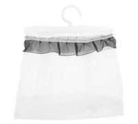 Abaodam Rotatable Hook Hanging Storage Bag for Kitchen and Bathroom, Black Polyester Mesh Clothespin and Sock Organizer, Convenient Multi-purpose Laundry Mesh Bag for Home Use