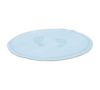 Abaodam Round Jump Rope Mat with Shock Absorbing Tpe Cushion Non-slip Exercise Mat for Home Fitness Joint Support and Quiet Workouts in Blue with Footprint Design