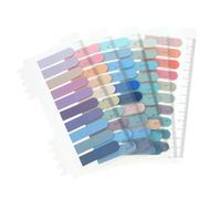 Abaodam Rounded Pastel Adhesive Notes, 50pcs Practical Pet Index Tabs for Book Annotation, Notebook Divider Tabs, Cute Long Strip Page Markers, 10 Colors Pack for Office and School