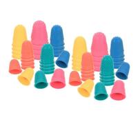Abaodam Rubber Finger Protectors Non-Slip Comfortable Fingertip Covers Random Color 50pcs Sturdy Finger Cots for Precision and Safety for Whittling and Carving Tasks