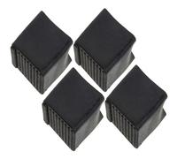Abaodam Rubber Ladder Pads 4pcs Step Ladder Feet Cover Ladder Protective Mat for Tiles Floors Makes Ladder Firm in Place Black