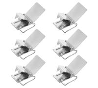 Abaodam Rug Clips Heavy Duty 6Pcs Silver Metal Carpet Holders Strong Grip Clips for Hanging Curtains Quilts and Wall Tapestries Suitable for Indoor Use