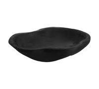 Abaodam Rustic Large Natural Wood Butterfly Feeder Bowl with Black Paulownia Tray, Outdoor Garden Ground Bird Bath and Hummingbird Water Basin for Patio and Flower Bed