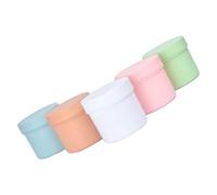 Abaodam Sample Jars Set 5Pcs 150G Frosted Plastic Containers for Skincare Creams and Mud Masks with White, Pink, Blue, Orange, Green Colours for Gym Travel