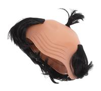 Abaodam Samurai Bald Hairpiece Wig Bald Cap Periwig for Cosplay Role-Playing Game Costume Party Adornment