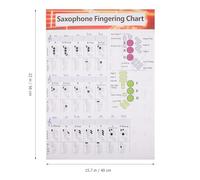 Abaodam Saxophone Chord Chart for Alto and Tenor Sturdy Coated Paper Fingering Diagram for Practice and Learning Sessions