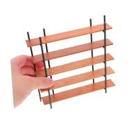 Abaodam Scale Five Display Rack for Collectibles and Miniature Books Elegant Side Cabinet for Dollhouse Furniture Accessories