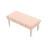 Abaodam Scale Mini Dollhouse Coffee Table with Storage Drawer Wooden Miniature Furniture for Dollhouse Living Compact Doll Desk Chair Accessory for Imaginative Play and Collecting