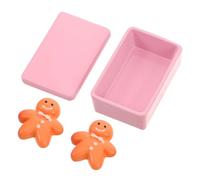 Abaodam Scale Miniature Gingerbread Man Cookies Dollhouse Accessories Realistic Tiny Food Display Vivid Mini Cookie Models for Dollhouse Kitchen Decoration and Holiday Scenes