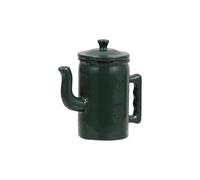 Abaodam Scale Miniature Metal Water Kettle with Lid for Dollhouse Decor Mini House Accessory in Elegant Dark Green Aluminum Alloy Mini Kettle for House and Role Play Games