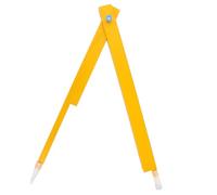 Abaodam School Drawing Compass Teaching Compass Abs Wood and Metal Yellow for Physics and Math Class Teachers and Students Rounded Edges