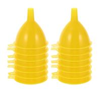 Abaodam Science Lab Funnel Plastic 15pcs Yellow for Transferring Small Amounts of Liquid into Tiny Bottles
