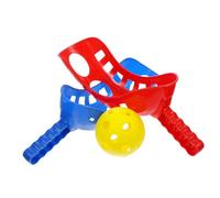 Abaodam Scoop Ball Set for Lightweight Portable Toss and Catch Game Outdoor Sports Beach for Hand Eye Coordination Development Parent Interaction Blue Red Yellow Random Color