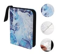 Abaodam Scratch-resistant Cards Binder Organizer for Game Cards Baseball Football Trading Album with PU Leather Cover Storage for Standard Collection