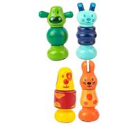 Abaodam Screw Toy Set for Kids 1-2 Years Educational Building Blocks Shapes and Nuts Wooden Cognitive Plaything for Toddlers