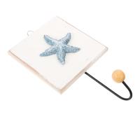 Abaodam Sea Star Wall Hook Decorative Bathroom and Home Hanging Hook Mediterranean Style Wooden Vintage Design with Simple Delicate Appearance, Easy to Install for Towel and Robe
