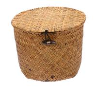 Abaodam Seaweed Storage Box Basket for Shelves Sundries Organizing Snack Storage Desktop Cosmetic Organizer Suitable for Bathroom Vanity Students and Workers