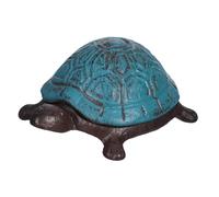 Abaodam Secret Key Holder Cast Iron Garden Statue Turtle Hook Turtle Key Hider Figurine Decorative Garden Statue Iron Cast Blue