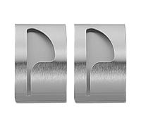 Abaodam Self-Adhesive Stainless Steel Towel Hooks 2pcs with Modern Design Wall-Mounted, No Damage to Wall Or Glass, Silver Finish for Bathroom and Living Area