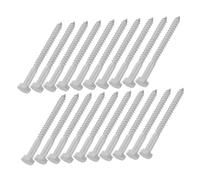 Abaodam Self Tapping Wood Screws Stainless Steel with Hex Head and Partial Thread 20pcs Rust Resistant Construction Screws Silver Finish for Timber Framing and Deck Applications