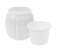 Abaodam Self Watering Plastic Planter Pot with Removable Design and Air Flow Medium White Resin Flower Pot for Indoor Outdoor Plants Automatic Watering Planter for Easy Plant Care