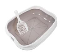 Abaodam Semi Enclosed Cat Litter Box with Top Entry Design, Made of Sturdy Abs, Easy to Clean and Prevents Litter from Being Kicked, for Cats and Small Animals in Indoor Use