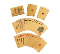 Abaodam Shiny Poker Playing Cards Gold Foil Deck for Entertainment Prop Fun Game for Home Bar Office Family and Friends Play