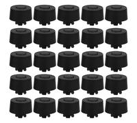 Abaodam Shock Absorbing Computer Feet Pads 25pcs - Plastic Push-in Feet for Desktop PC Chassis - Fits 8mm Opening - Anti-Vibration Foot Riser for Gaming Tower at Home and Office - Black