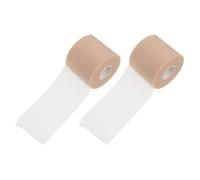 Abaodam Shock-Absorption Elastic Sponge Sports Tape Wrap 2 Rolls 20M x 6cm Skin-Colored Pre-Wrap for Badminton and Tennis Racket Vibration Dampening
