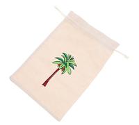 Abaodam Shoe Pattern Material Palm Tree Unique Handheld Cartoon Cloth 2pcs Laundry Bags Drawstring Shoe Storage Pouch Design Travel Home Storage Clothes
