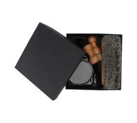 Abaodam Shoe Shine Care Kit with Cream and Brushes Compact Travel Shoe Cleaning and Polishing Boots Hats and Clothes for Business Trips