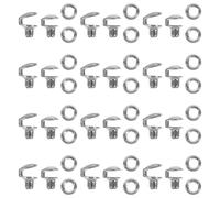 Abaodam Shoelace Buckles Shoe Lace Buckles Brass Boot Repair Hooks for DIY Projects Easy to Install Silver 20Pcs for Sneakers Hiking Boots Daily Life Dressing Aids