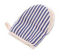 Abaodam Short Oven Mitts Kitchen Mitten Blue Cotton Heat Resistant Wear-resistant Microwave Oven Gloves for Cooking and Home Kitchens