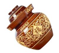 Abaodam Sichuan Pickle Jar Clay Kimchi Jar 2kg Pottery Earthenware Convenient to Carry Smooth Surface for Kitchen and Dorm